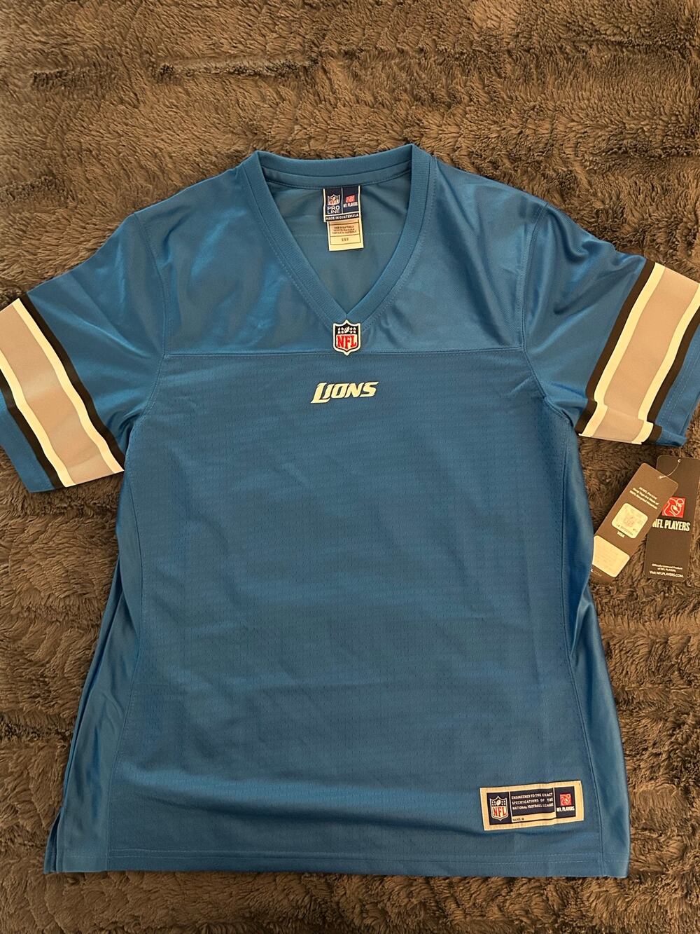 Detriot Lions Pro Line Medium Blank Blue Jersey (NWT)